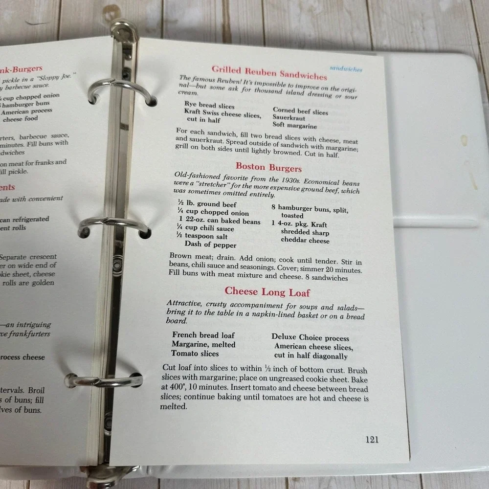 The Kraft Cookbook Kraft Kitchens 1977 First Printing Binder Ring Bound Recipes